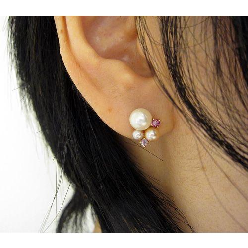 K18 ピンクゴールド 淡水パール ピアス : Jewellery SHIBATA - 通販 