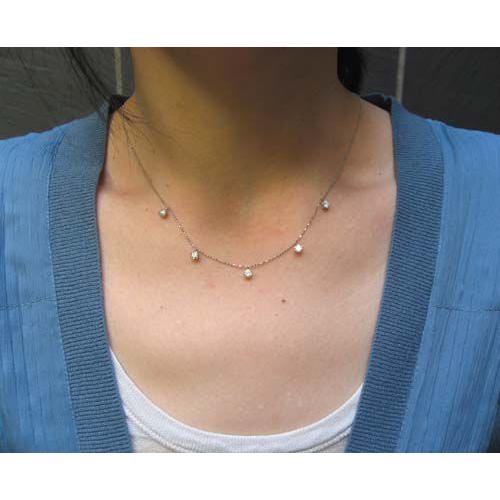 プラチナ ダイヤモンド ステーション ネックレス : Jewellery SHIBATA 