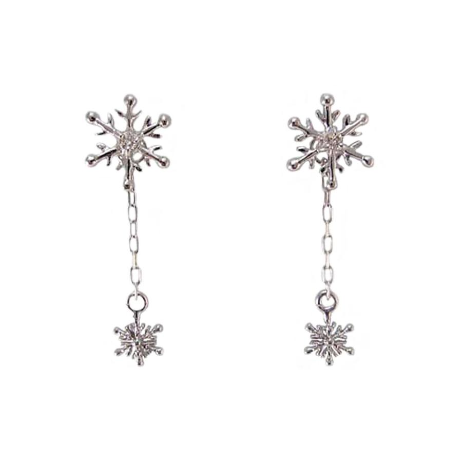 K18 WG 雪の結晶 ピアス K18WG 雪の結晶 ダイヤモンド ピアス : Jewellery SHIBATA - 通販