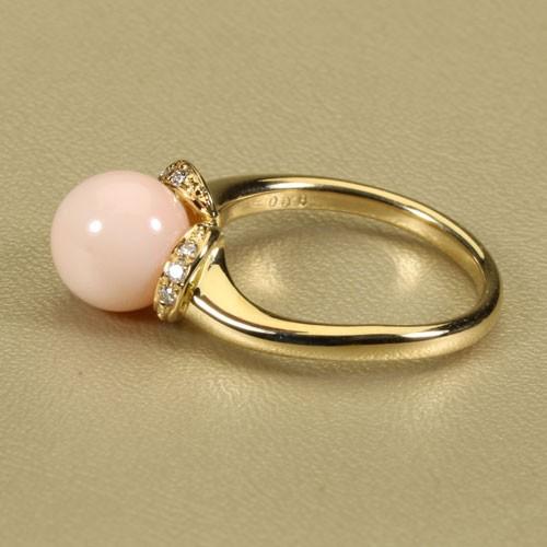 ヴィンテージ　珊瑚18kリング 大倉珊瑚店 K18 珊瑚リング 通販 - ディノス