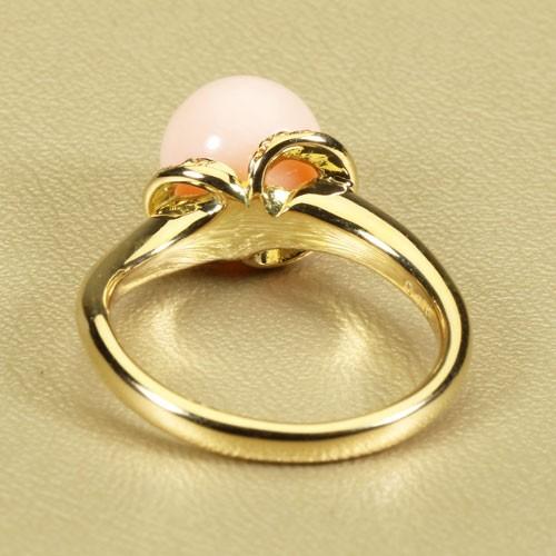 K18珊瑚リング 大倉珊瑚店 K18 マガイボケ珊瑚 リング 通販 - ディノス