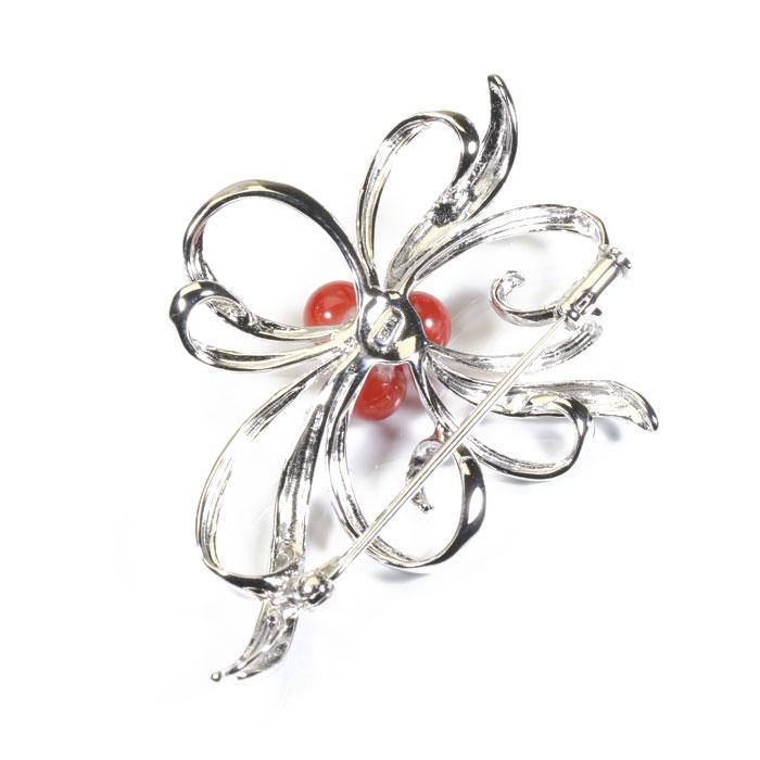 珊瑚 翡翠 サンゴ ヒスイ レトロブローチ M488 珊瑚 翡翠 サンゴ ヒスイ レトロブローチ M488