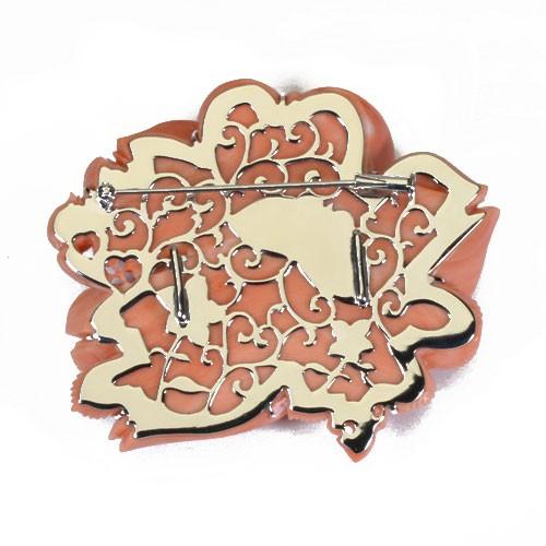 薔薇　珊瑚　ブローチ&帯留め 0_4258588c1d10e9e113997dbf462d