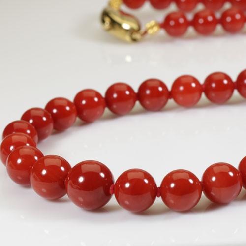 宝石珊瑚のSANSUI 赤珊瑚 ネックレス K18 48cm 無染色 SANSUI : 宝石