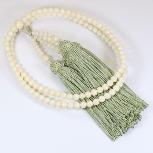 白珊瑚で仕立てた108玉本連念珠 白珊瑚で仕立てた108玉本連念珠