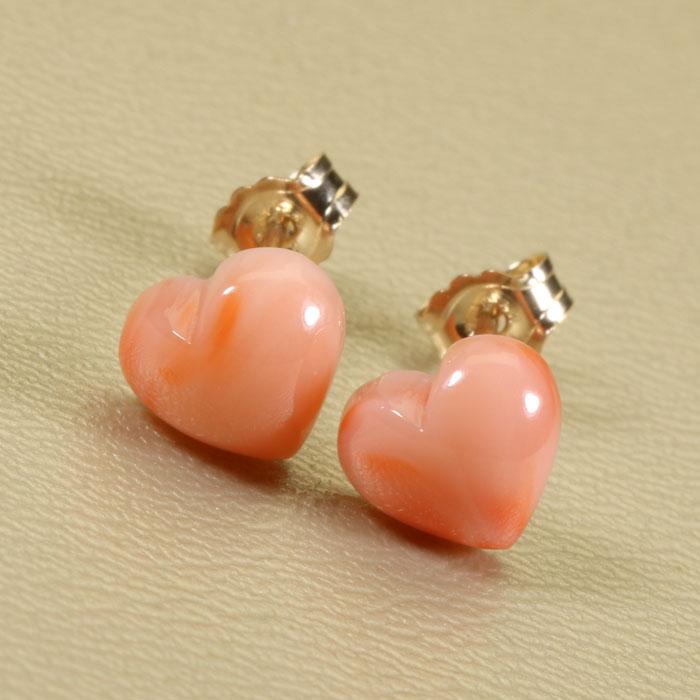 Yahoo ピンク珊瑚 ピアス 21 血赤珊瑚 ダイヤ付トップ K18WG金具 5 8g