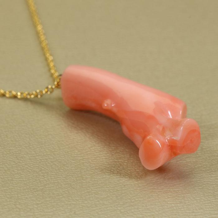 宝石珊瑚のSANSUI ガーネ珊瑚 ピンク ペンダント ネックレス 枝サンゴ