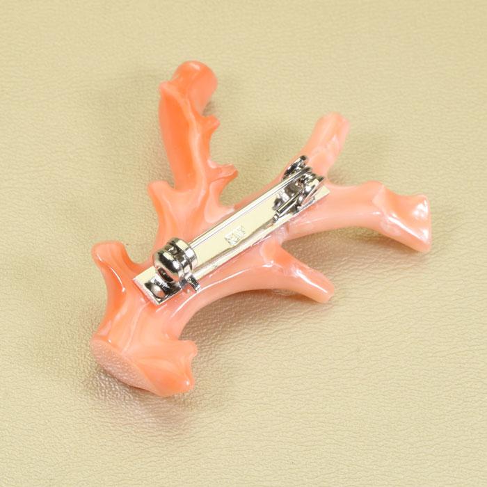 ピンク ガーネ珊瑚 ブローチ 枝 無染色 SANSUIの画像