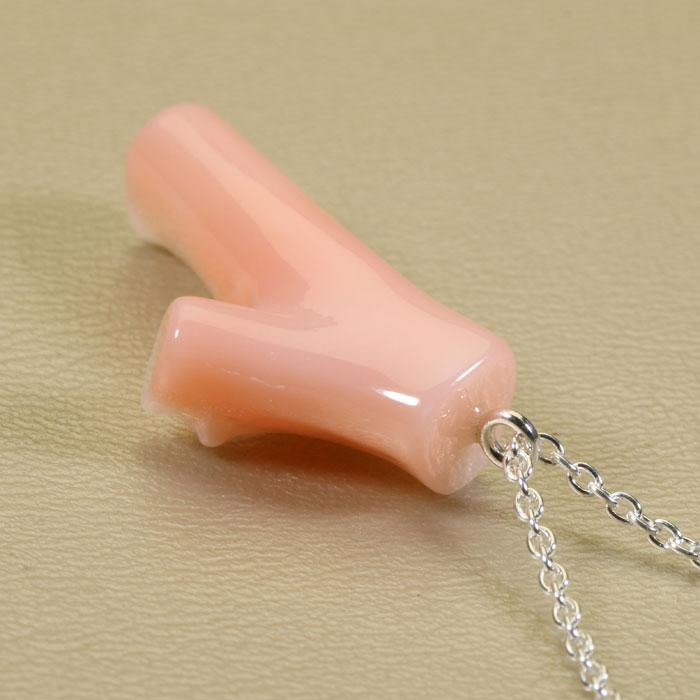 宝石珊瑚のSANSUI ガーネ珊瑚 ピンク ペンダント ネックレス 枝サンゴ