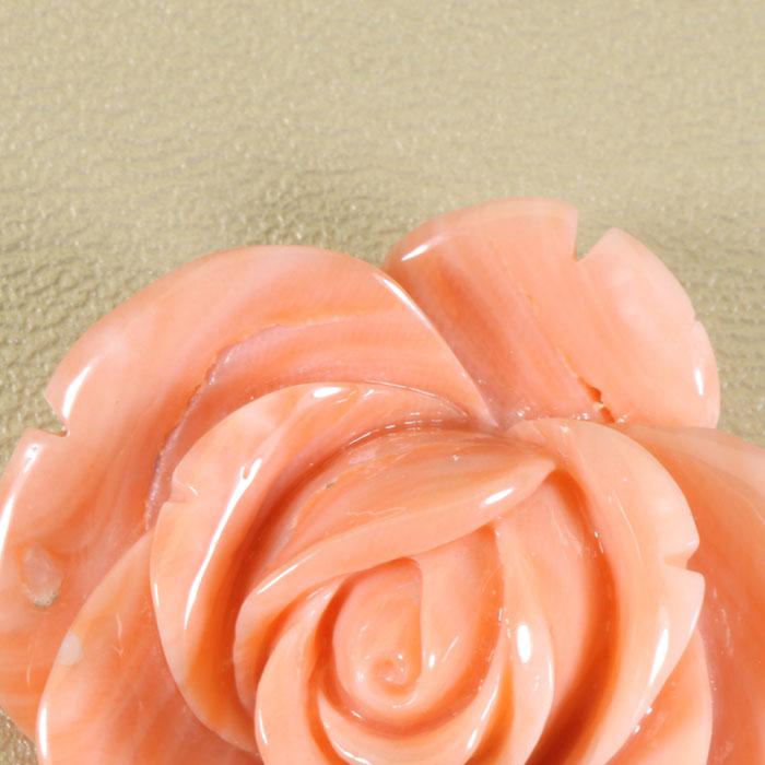 ガーネ珊瑚 ピンク ペンダント 薔薇 バラ 花 SV シルバー 無染色 SANSUIの画像