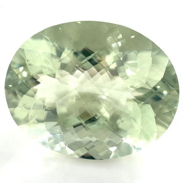 超大粒！グリーンクォーツ ルース 57.988ct【日独宝石研究所ソーティング/品質保証書付】
