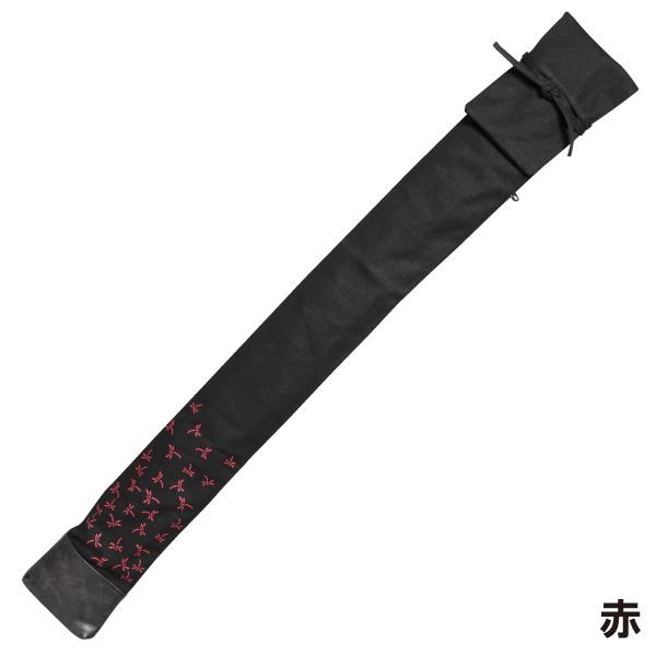 剣道 竹刀袋 8号黒帆布トンボ柄3本入 ・ 肩掛けバンド付 (希望者