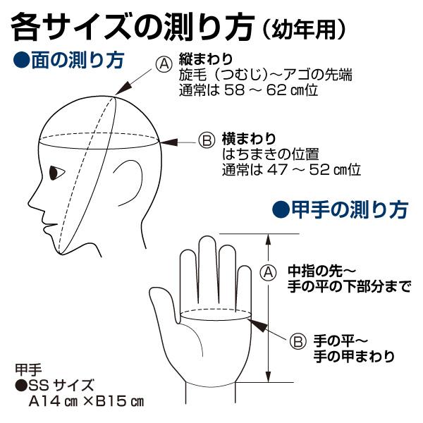 剣道防具 セット 幼年用 ミシン刺 7mm （適応身長 110cm 〜 140cm
