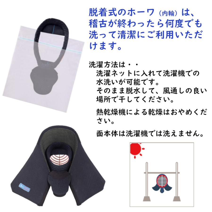 剣道面 剣道防具 面 松勘 活人織刺調ジャージ防具 面単品 少年用_3