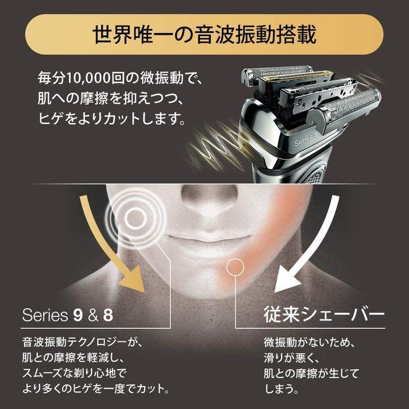 【タイムセール】 ブラウン メンズ電気シェーバー シリーズ9 5カットシステム 水洗い/お風呂剃り可 9345s-V 【3675323639】(18788円)