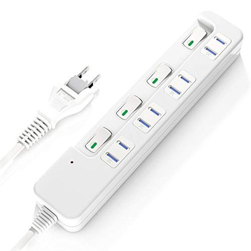 Saybour 電源タップ 雷ガード 個別スイッチ 節電タップ おしゃれ省エネ Acコンセント 4個口led Pse認証済 延長コード Vm1sww77 Dzitbalche Gob Mx