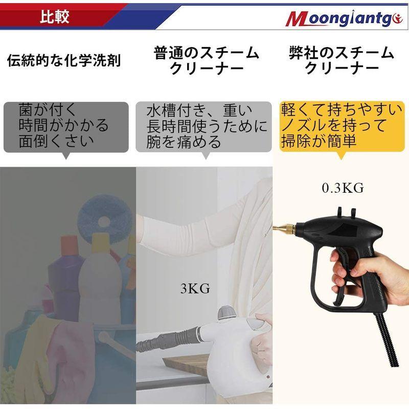 Moongiantgo スチームクリーナー 掃除機 蒸気洗浄機 高温蒸気噴射 除菌消臭 収納箱付き 2600Wパワー 20秒で蒸気排出 湿度 スチームクリーナー 掃除機 蒸気洗浄機 高温蒸気噴射 除菌消臭 収納箱付き 2600Wパワー 20秒で蒸気排出 湿度