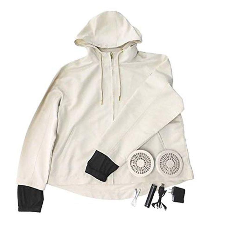 ブロードウォッチ アウター 涼美服 女性向け UVカット&ファン搭載ウェア アイボリー M