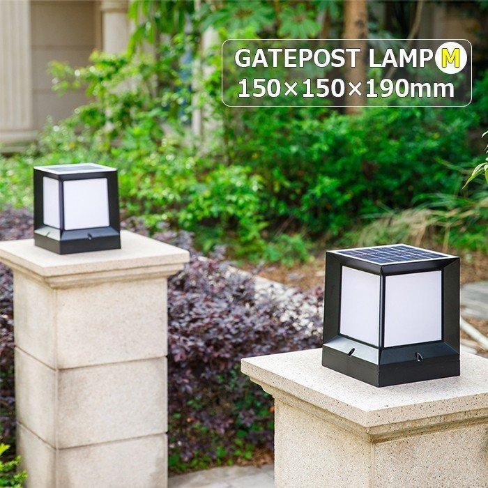 門柱灯 Led ガーデンライト 照明 防雨 ソーラー 防犯対策 おしゃれ 自動点灯 消灯 太陽光発電 M W150 D150 H190mm Gate Light M Houshinchi 通販 Yahoo ショッピング