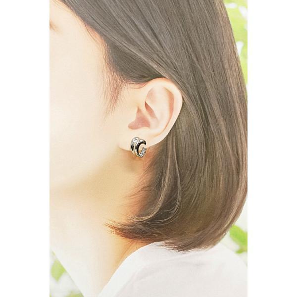 POLA ポーラ ダイヤモンド イヤリング 0.14ct Pt900 K14WG ブランド 美  