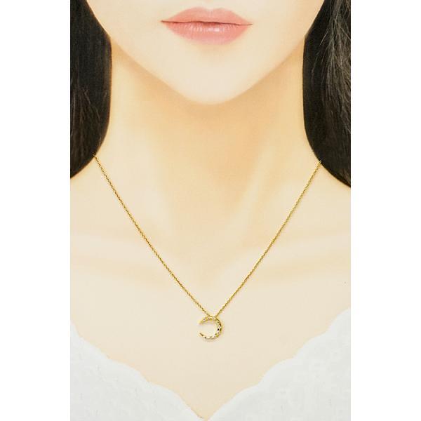 AHKAH アーカー ダイヤモンド エターナルムーンネックレス 0.14ct 