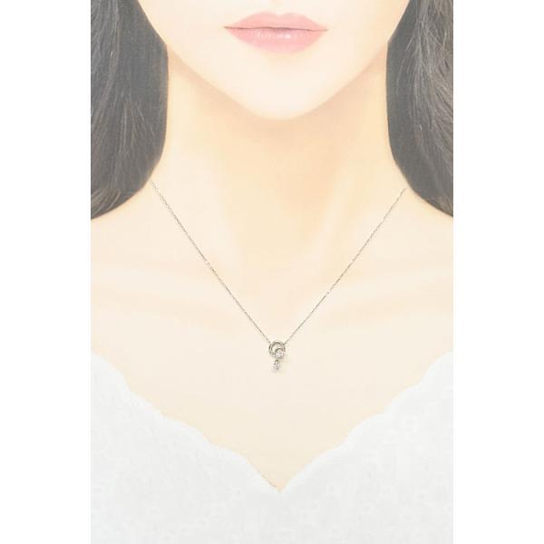 4℃ プラチナ ダイヤモンド ネックレス 4℃（ヨンドシー） ダイヤモンド ネックレス K18WG サークル 丸