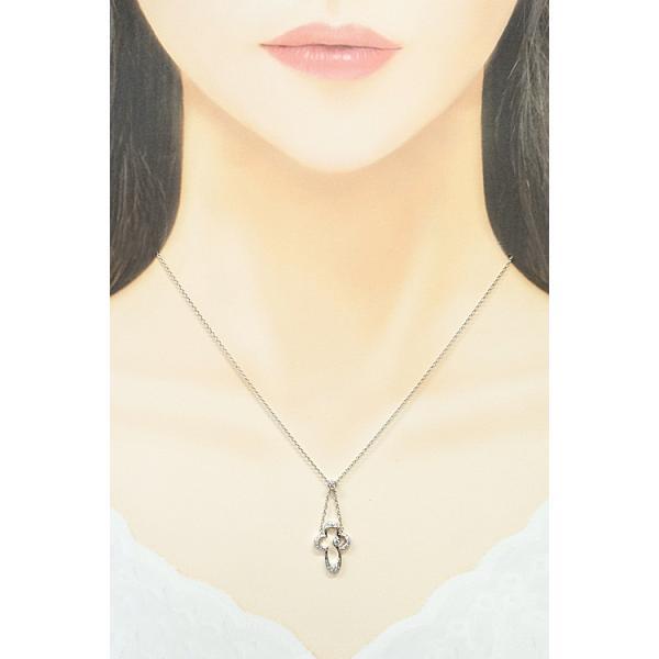 ESTELLE（エステール） ダイヤモンド ネックレス 0.15ct K18WG 花 
