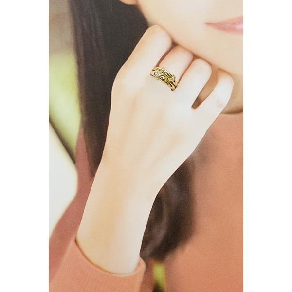 mila schon ミラショーン ダイヤモンド リング 0.42ct K18YG 二連風  