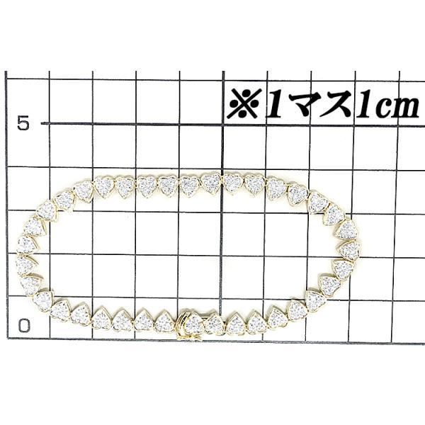 ダイヤモンド ブレスレット 1.37ct K18YG K18WG ハート 送料無料 美品