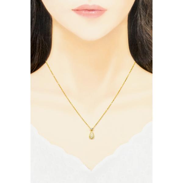 18Ｋネックレス 0.26カラットダイヤモンド付き MIKIMOTO（ミキモト） ダイヤモンド ネックレス 0.26ct K18YG ドロップ