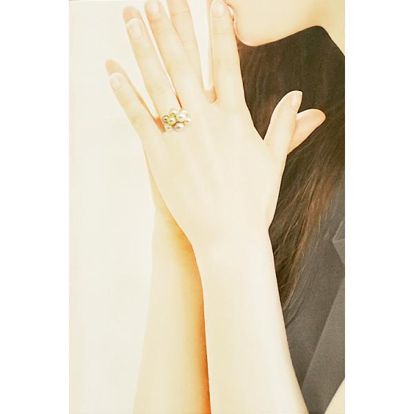 TASAKI タサキ 田崎真珠 淡水パール リング 4.9〜7.0mm K18YG