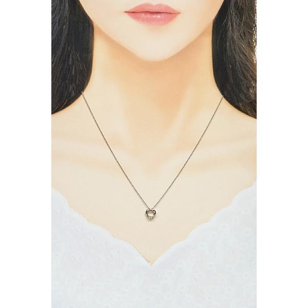 ○スタージュエリーホースシュー天然ダイヤモンドネックレスPt950