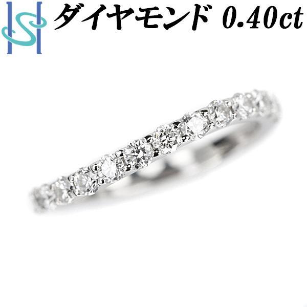 ダイヤモンド ハーフエタニティ リング 0.40ct Pt900 カーブ ウェーブ