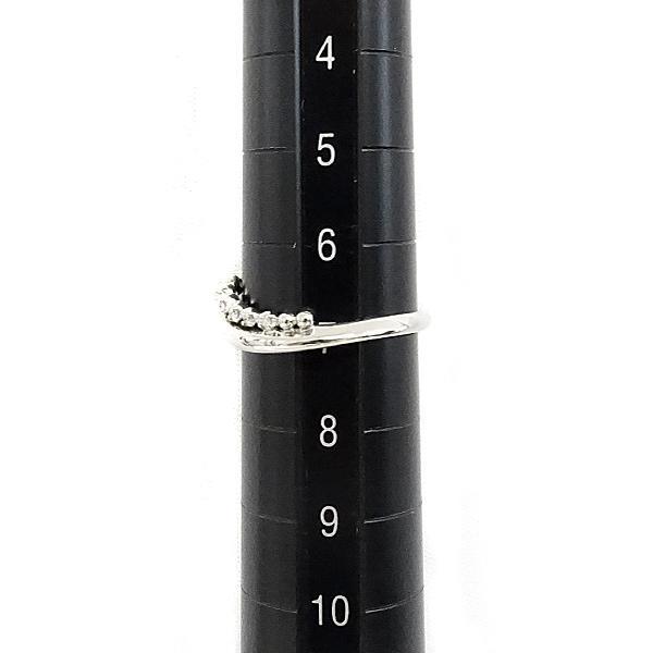 美品 ヴァンドーム青山 ダイヤモンド ウェーブ リング pt950 VENDOME AOYAMA（ヴァンドーム青山） ダイヤモンド Pt950 重ね付け風