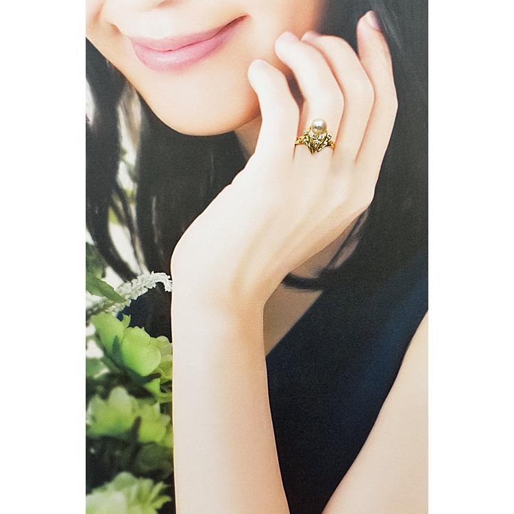 TASAKI タサキ 田崎真珠 アコヤパール リング 7.4mm ダイヤモンド  