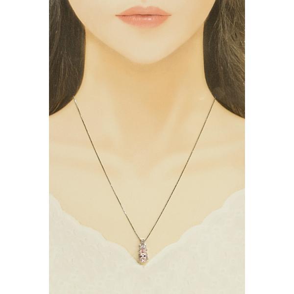 モルガナイト 2.20ct ダイヤモンド Pt900 ドロップ 雫 ファンシー 