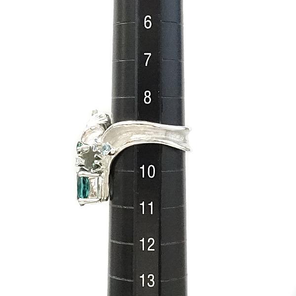 岩倉康二 トルマリン リング アクアマリン K18WG Pt900 作家 送料無料 美品 中古 SH113606 |  | 02