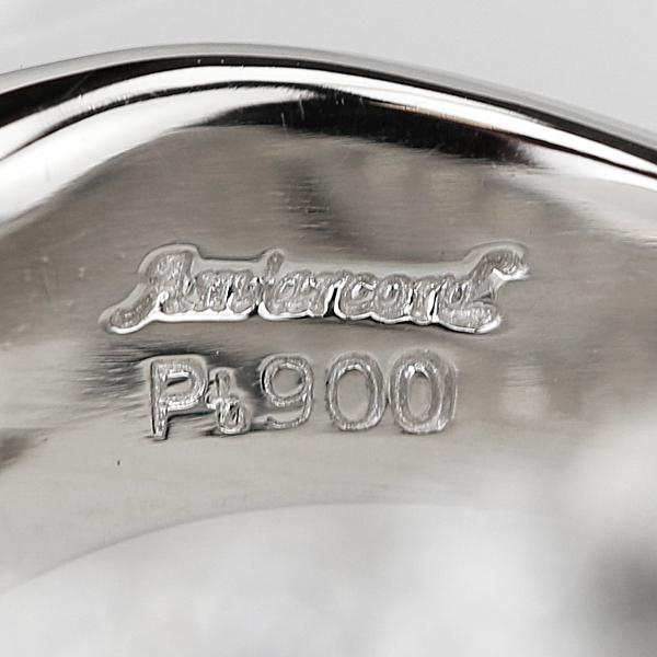 ダイヤモンド ハーフエタニティ リング Pt900 二連風 重ね付け風 送料