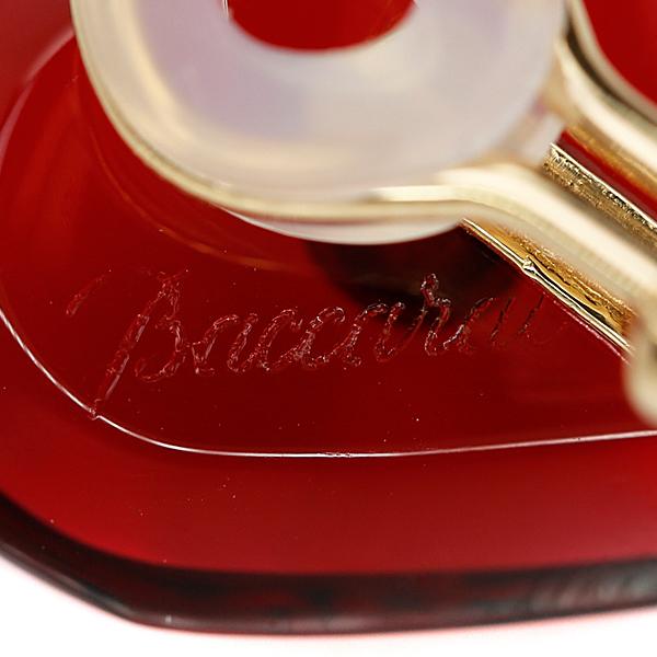 バカラ（Baccarat） クリスタルガラス イヤリング K18YG ハート