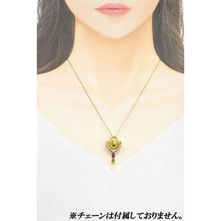 水野薫子 ペリドット ペンダントトップ ブローチ K18YG 作家 水野薫子 ペリドット ペンダントトップ ブローチ K18YG 作家