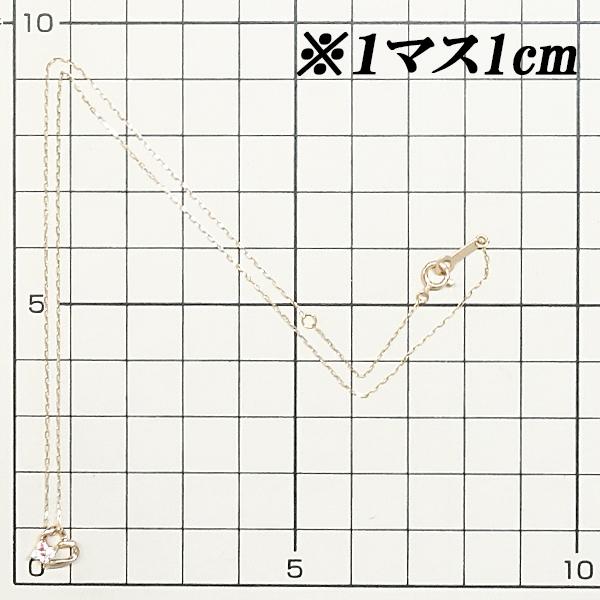 【最終値下げ】K10 PG ハート型 4℃ 4℃（ヨンドシー） ピンク石 ネックレス キュービックジルコニア K10PG