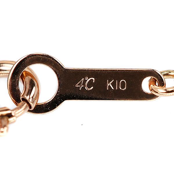 4°C k10 PG ネックレス　ジルコニア　ハート 4℃（ヨンドシー） ピンク石 ネックレス キュービックジルコニア K10PG