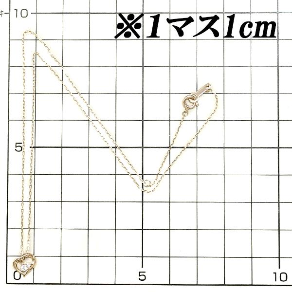 4℃（ヨンドシー） ダイヤモンド ネックレス K10PG ハート 透かし 華奢