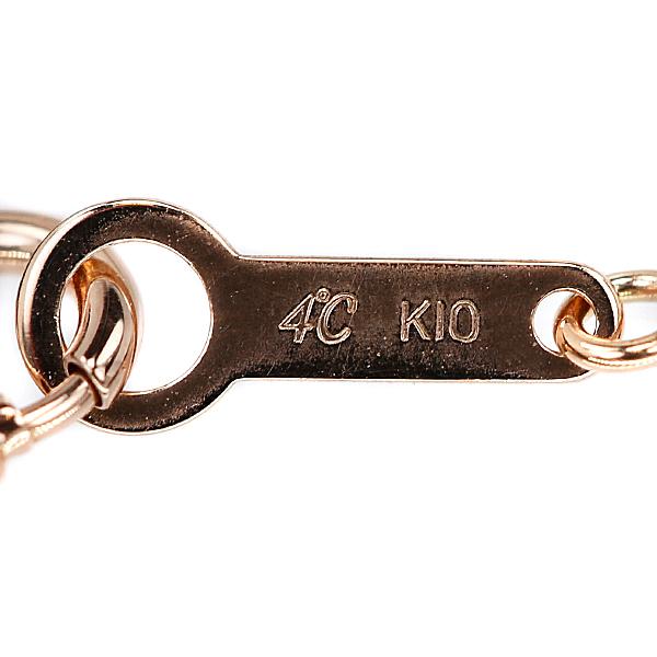 4℃（ヨンドシー） ダイヤモンド ネックレス K10PG ハート 透かし 華奢