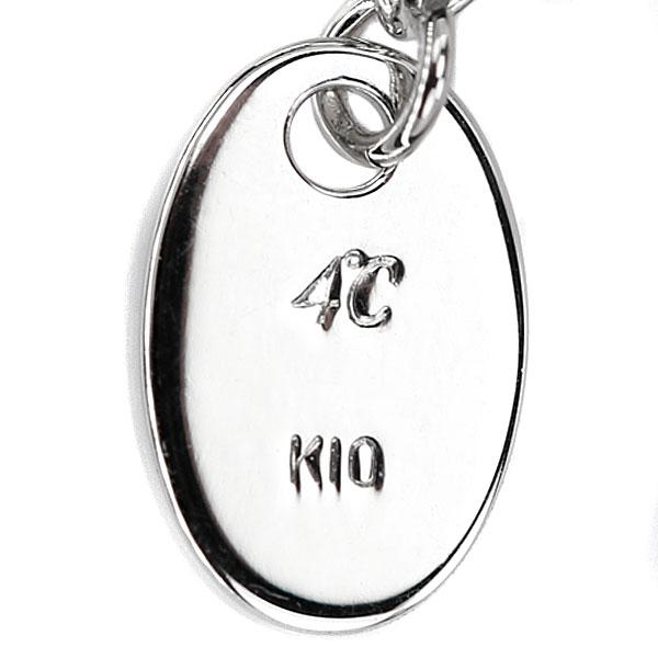 4℃（ヨンドシー） ダイヤモンド ネックレス K10WG 一粒石 ドロップ