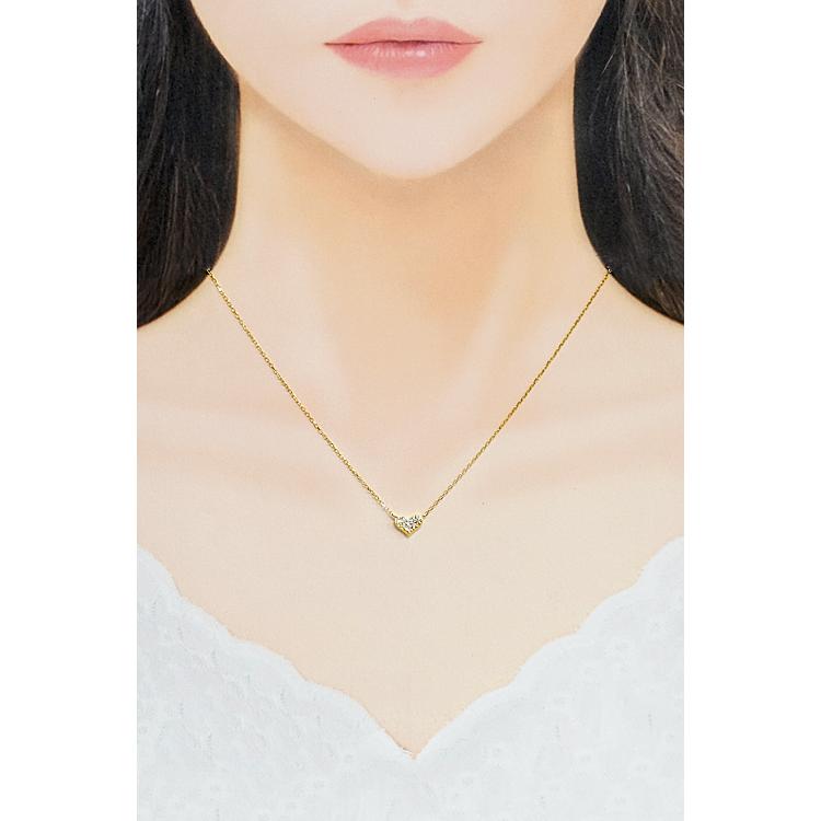 TAKE-UP（テイクアップ） ダイヤモンド ネックレス 0.12ct K18YG 