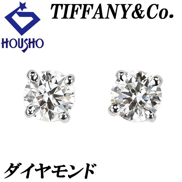 TIFFANY&Co. ティファニー ダイヤモンド ピアス Pt950 一粒石 4本爪 