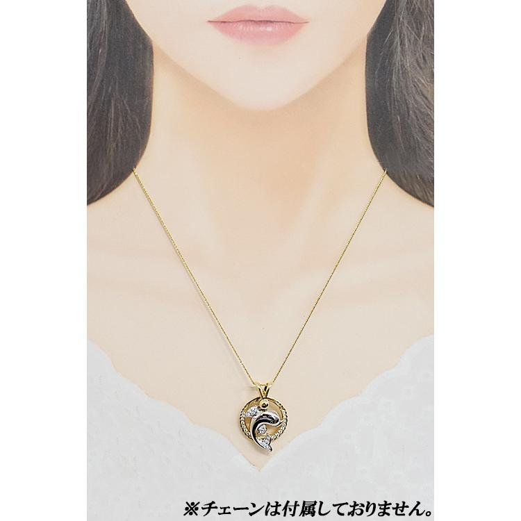 K18YG イルカのペンダント