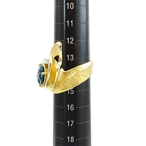 湧永ユキオ トルマリン 2.61ct ダイヤモンド K18YG WG マット ツヤ消し 作家 デザイナー 美品 中古 SH118409 |  | 02