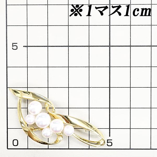 MIKIMOTO ブローチ　新品未使用 MIKIMOTO（ミキモト） アコヤパール ブローチ 4.7mm-7.0mm K18YG